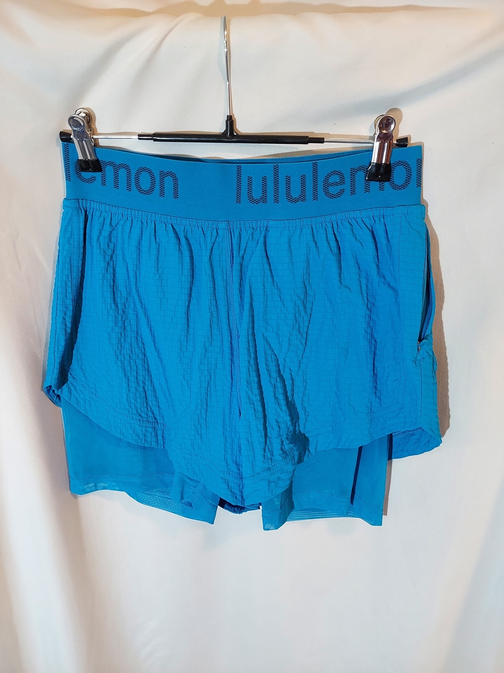 Lululemon Logo Waistband High-Rise Training Short Poolside Size 6
